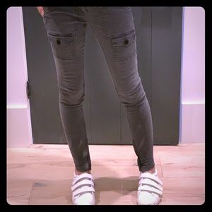 Joie grey skinny cargo pants
